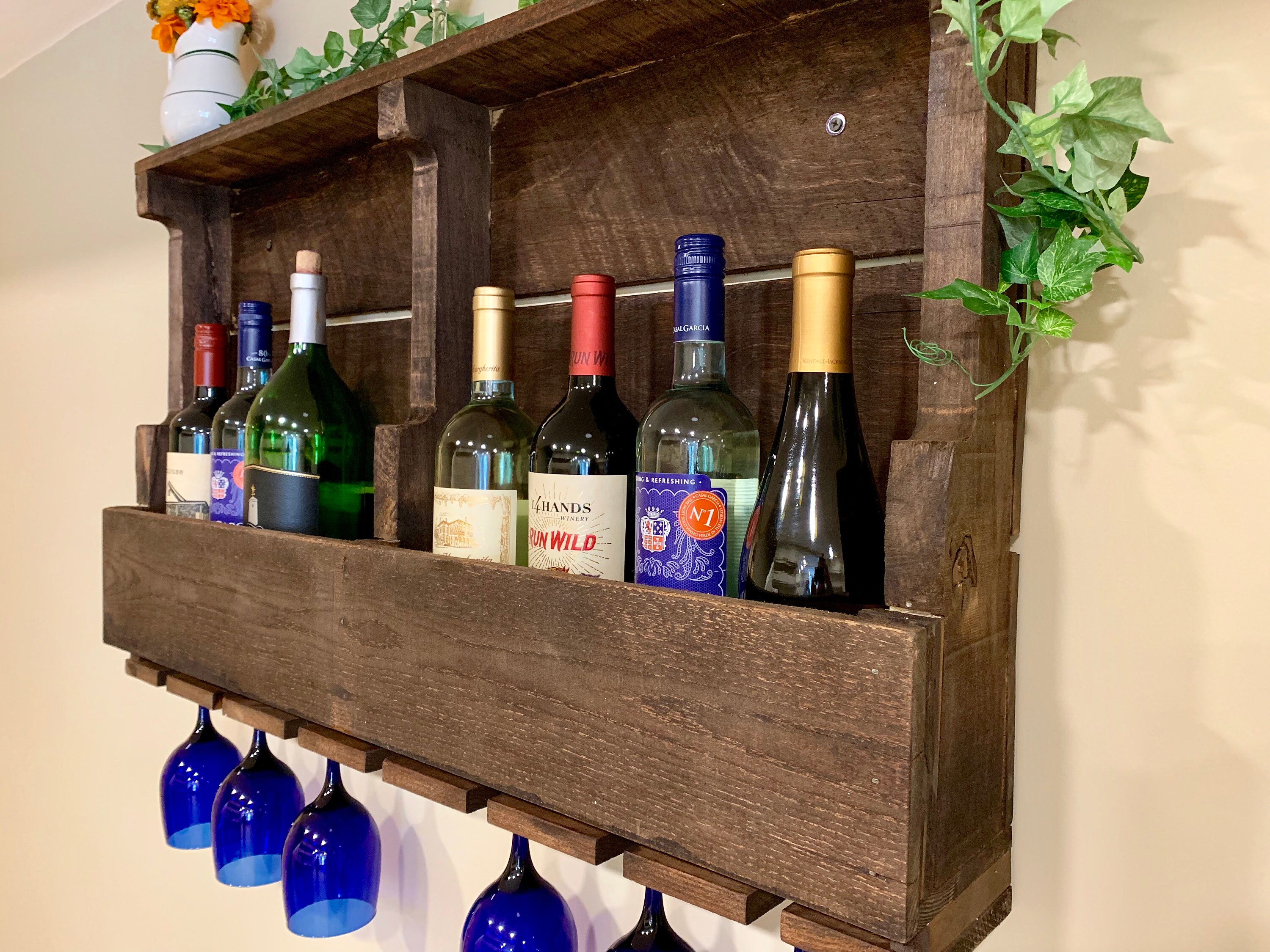 Handmade Wood Wine Rack Etsy