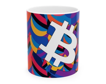 Tazza in ceramica Bitcoin Abstrak della seconda stagione 11 once