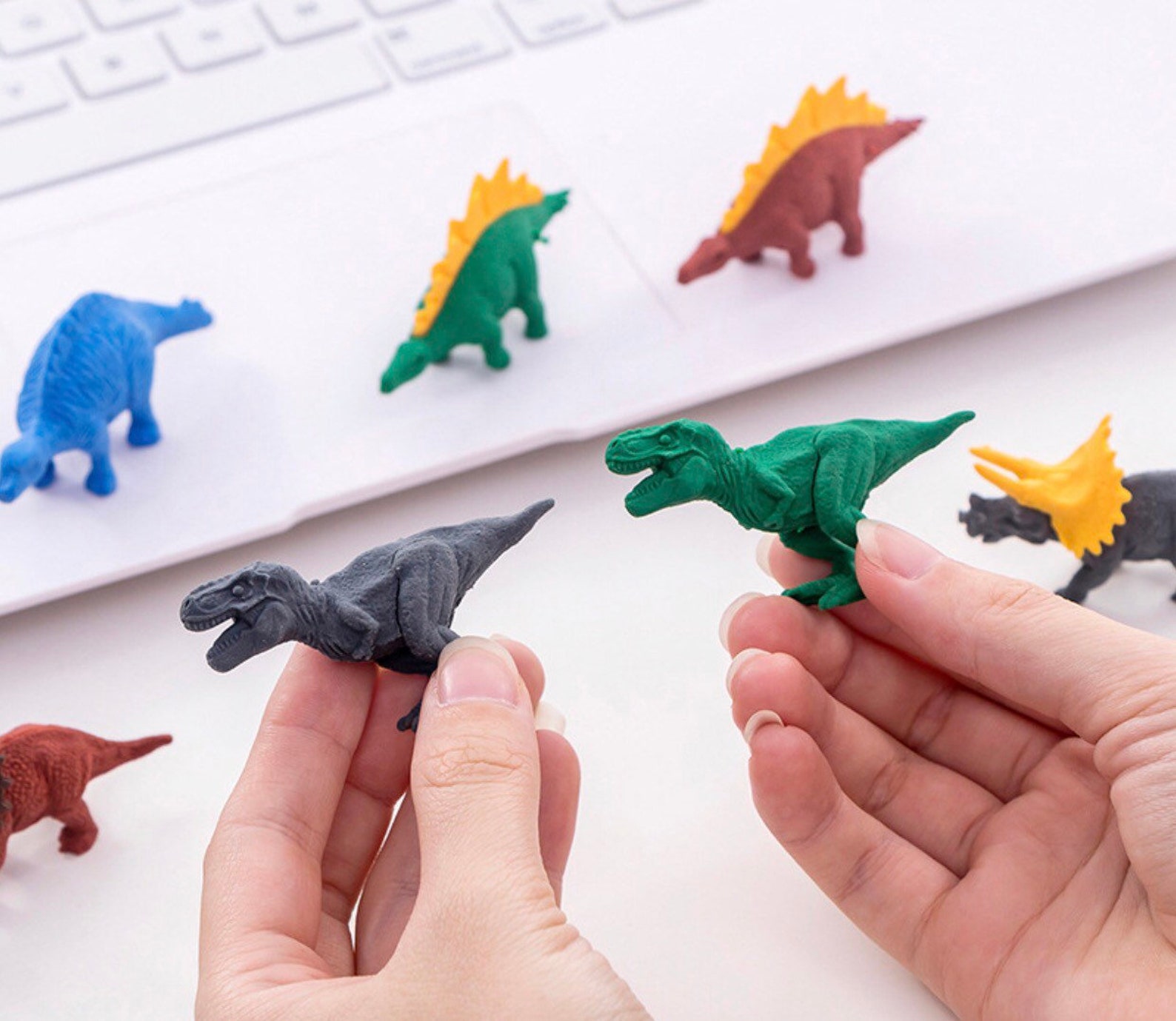 Pack of dinosaurs erasers removable Shaped erasers party bags Etsy