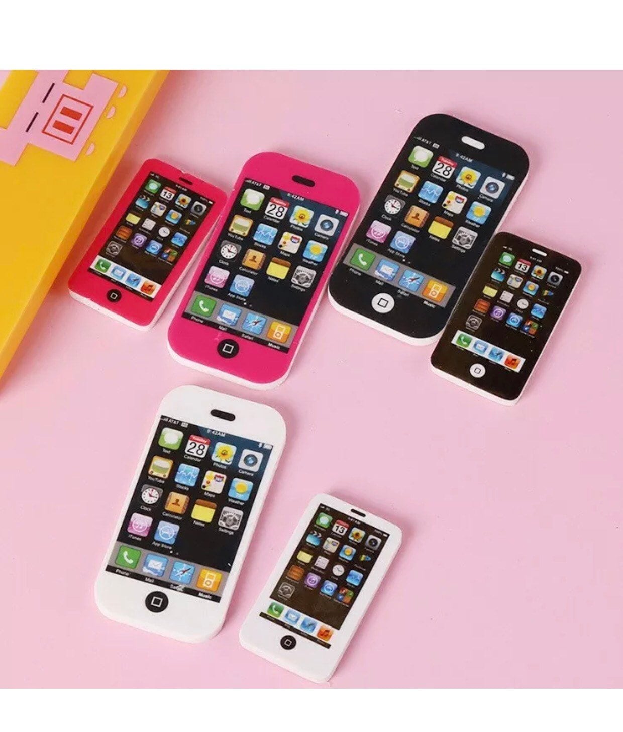 2x large Fun iphone Shaped Eraser Rubber Stationery Kid Gift Etsy
