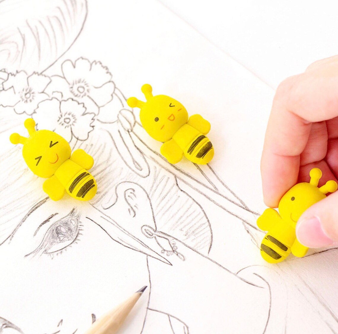 4 x novelty cute bee erasers party bags gift kids love Etsy