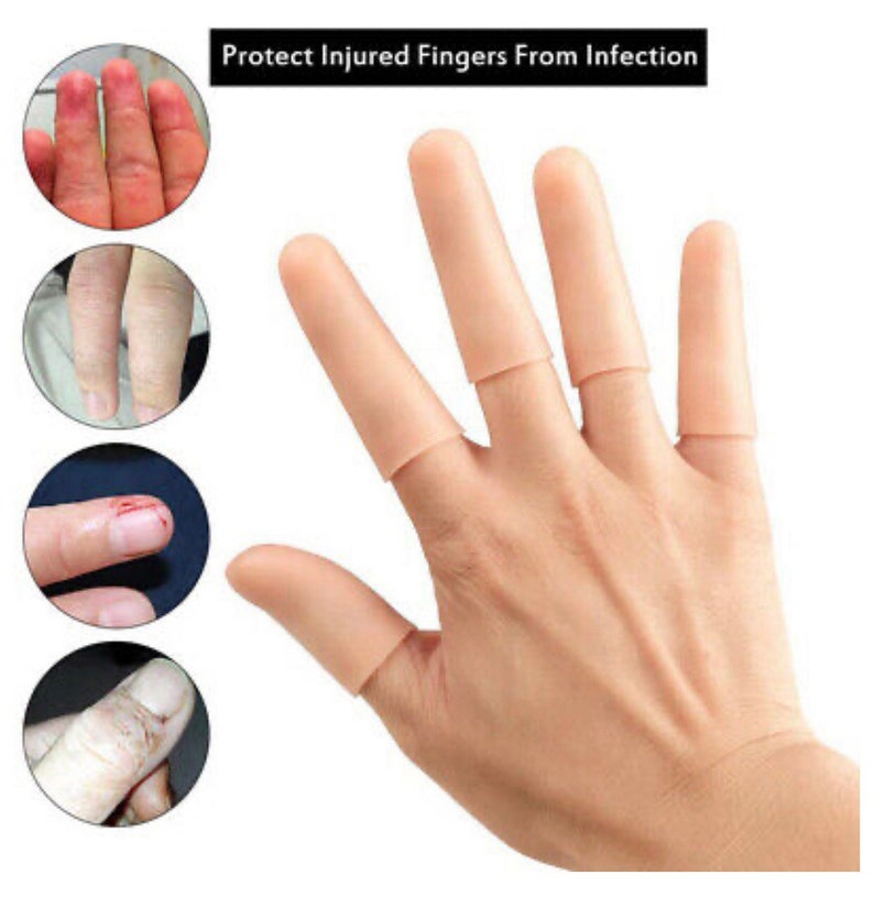 Finger Cot Gel Finger Protector Fingers Brace Support Gloves Etsy