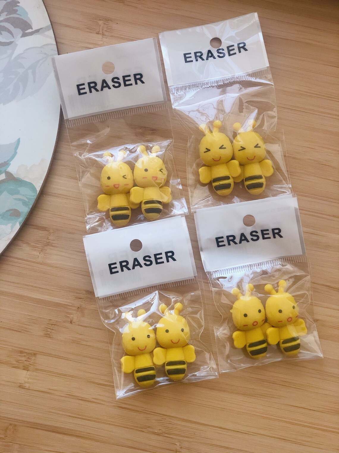 4 x novelty cute bee erasers party bags gift kids love Etsy
