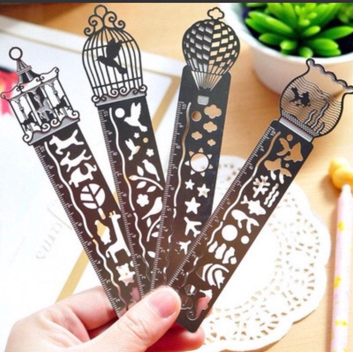 Bookmark Ruler 3 in 1 Ultra thin Metal Fairy Tale Creative Etsy