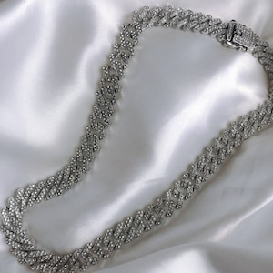 Iced Cuban Link Necklace | Cuban Chain | Cubic Zirconia | Hip Hop Jewelry | 12mm Chain
