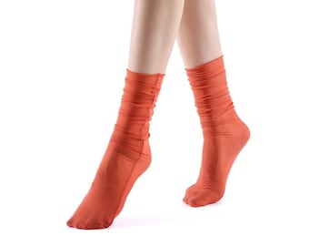 | de chaussettes Neverminder Slouch Sheer Crew Orange