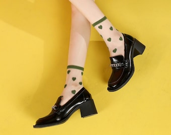 Heartbreaker Sheer Ankle Sock | Green