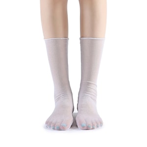 Diamond Sheer Crew Sock White image 3