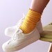 Princess Lulu Ruffle Crew Socks | Yellow 