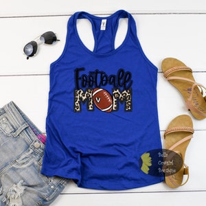 Leopard Football Mom Women&#39;s Tank Top