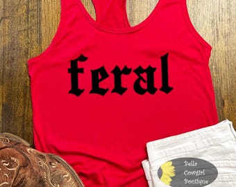 Feral Funny Western Women's Tank Top