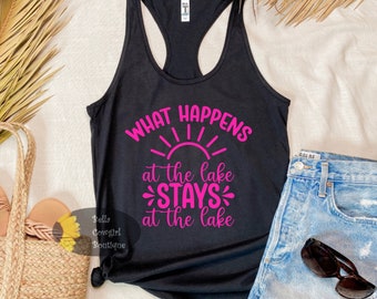 Lake Trip Tank Top: Funny Summer Women's Racerback