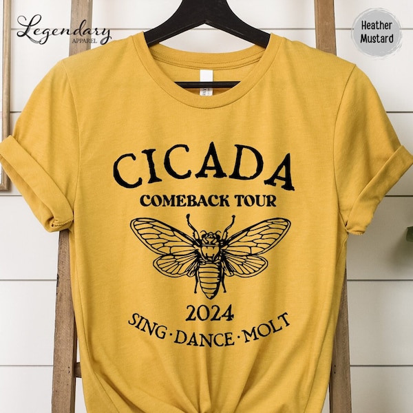 Cicada Shirt 2024 Cicada Reunion Tee Funny Cicada Concert T-shirt Bug Humor Goblincore Insect Tee Shirts Nature Lover Gift