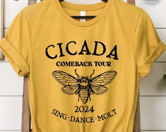 Cicada Shirt 2024 Cicada Reunion Tee Funny Cicada Concert T-shirt Bug Humor Goblincore Insect Tee Shirts Nature Lover Gift