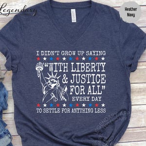 Liberty and Justice Tee, Patriotic Human Rights VNeck, Long Sleeve, Sweatshirt