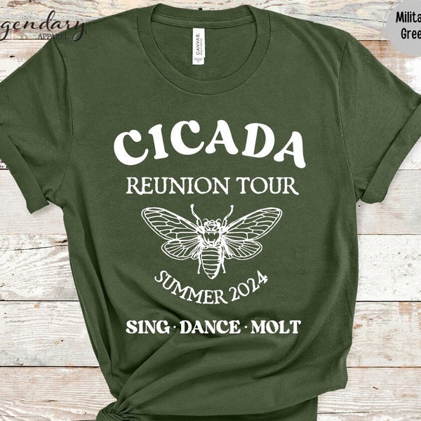 Cicada Shirt 2024 Cicada Reunion Tee Funny Cicada Concert T-shirt Bug Humor Goblincore Insect Tee Shirts Nature Lover Gift