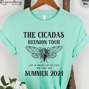 Cicada Shirt 2024 Cicada Reunion Tee Funny Cicada Concert T-shirt Bug Humor Goblincore Insect Tee Shirts Nature Lover Gift