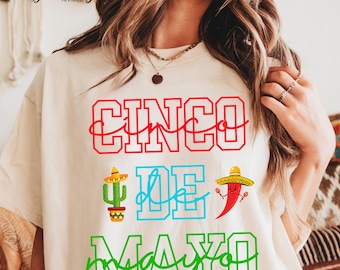 Cinco De Mayo Shirt Fiesta Comfort Colors Mexican Festival Tee Shirts Tequila Gift Margarita Bar Shirt Taco Tuesday Party Shirt
