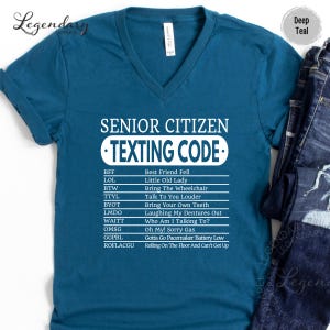 Senior Citizen Texting Code Shirt, Getting Older Tee