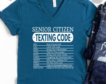 Senior Citizen Texting Code Shirt, Getting Older Tee