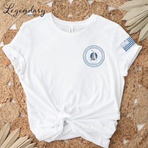 Space Force Shirt with Blue USSF Circle and American Flag on Left Sleeve, Space Force TShirt, Space Force Flag, USSF Shirt, Unisex Shirt