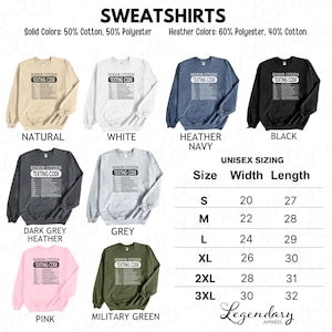 a collection of different colored sweatshirts, each with a unique design and size, arranged in a grid format.
