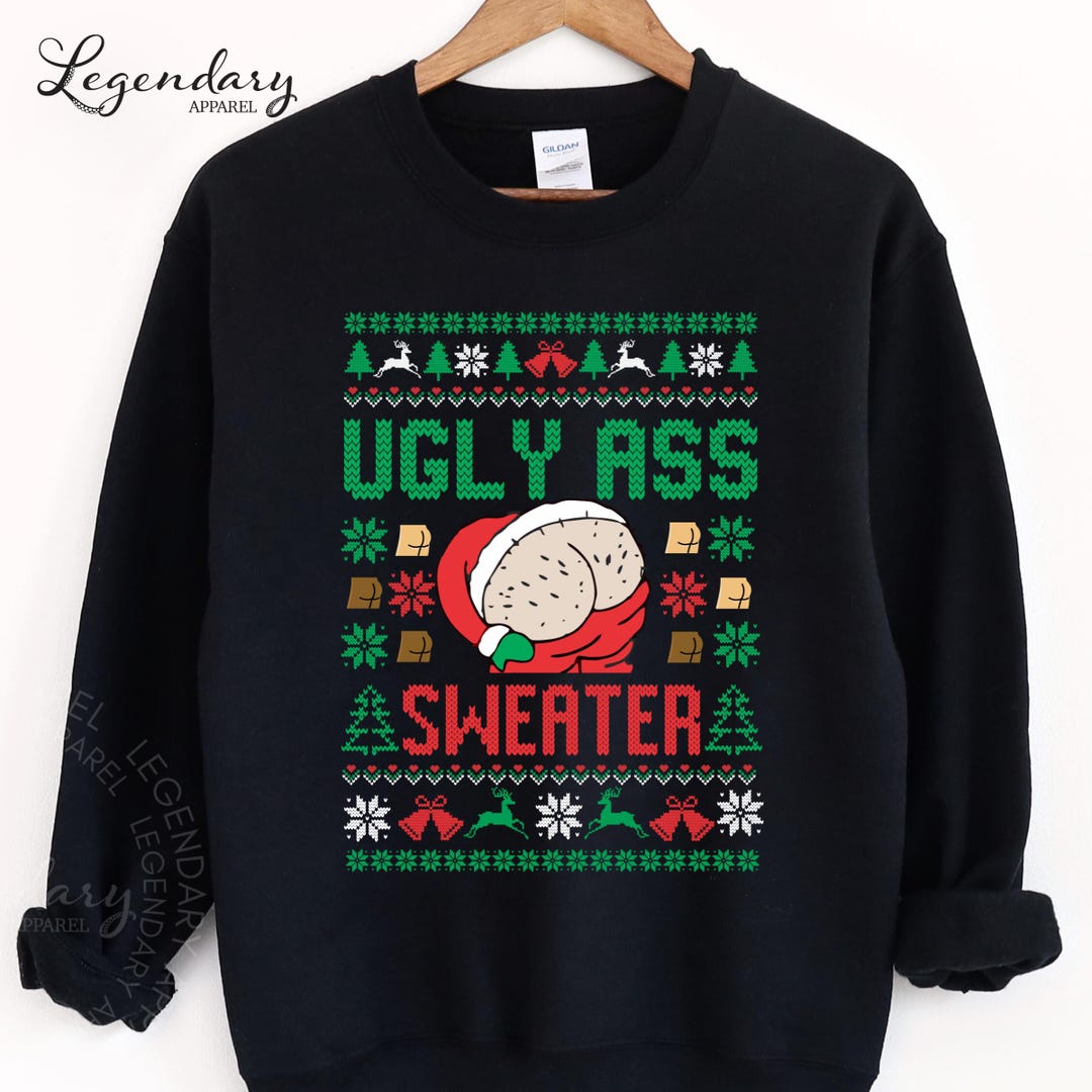 ugly christmas dress shirts Ass Sweater Shirt, Ugly Ass Xmas Shirt, Long Sleeve Tee, Vneck Sweet Georgia Brown Hair