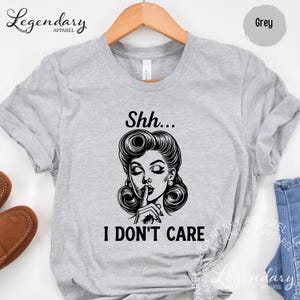 Women's T Shirts I Dont Care - Etsy