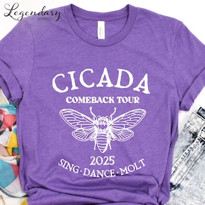 Cicada Shirt 2025 Cicada Reunion Tee Funny Cicada Concert T-shirt Bug Humor Goblincore Insect Tee Shirts Nature Lover Gift Cicada Return Tee