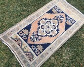 Small Turkish Rug,Kitchen Small Runner,Small Oushak Rug,Small Vintage Rug,Small Rug,Turkish Handmade Small Rug,Low Pile Rug,2 x3 6 .Smalrug.