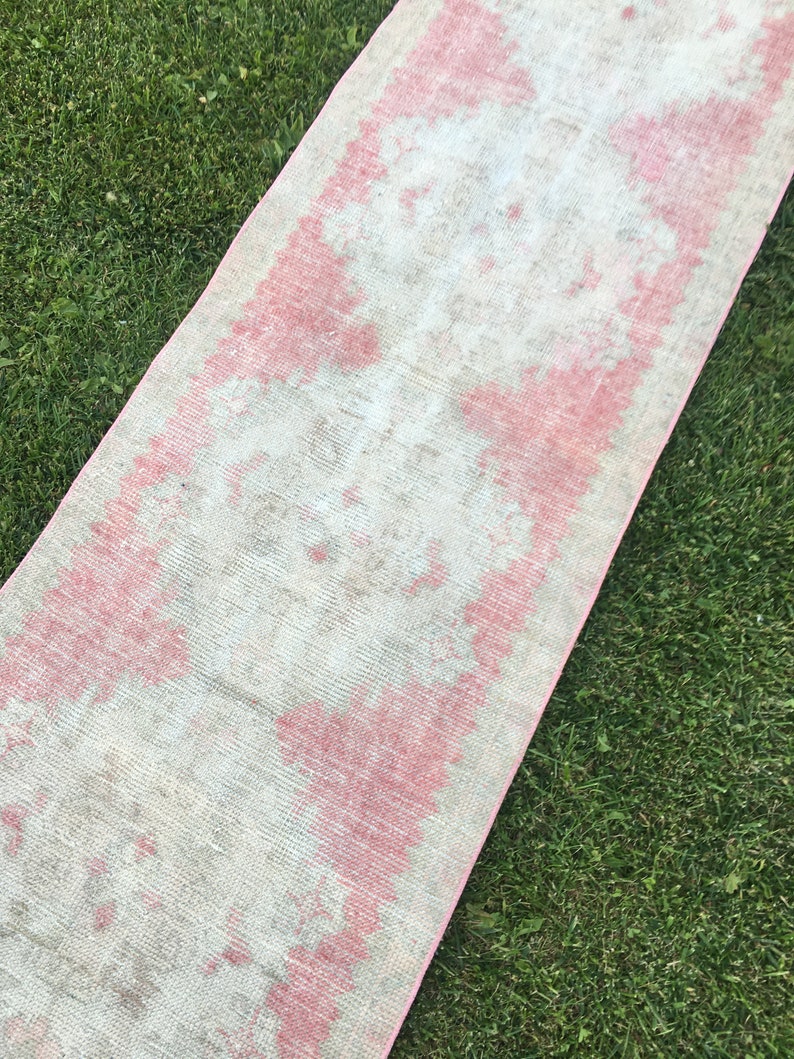 Turkish Runner Rugbeige Pink Grey Rug Runners for Etsy