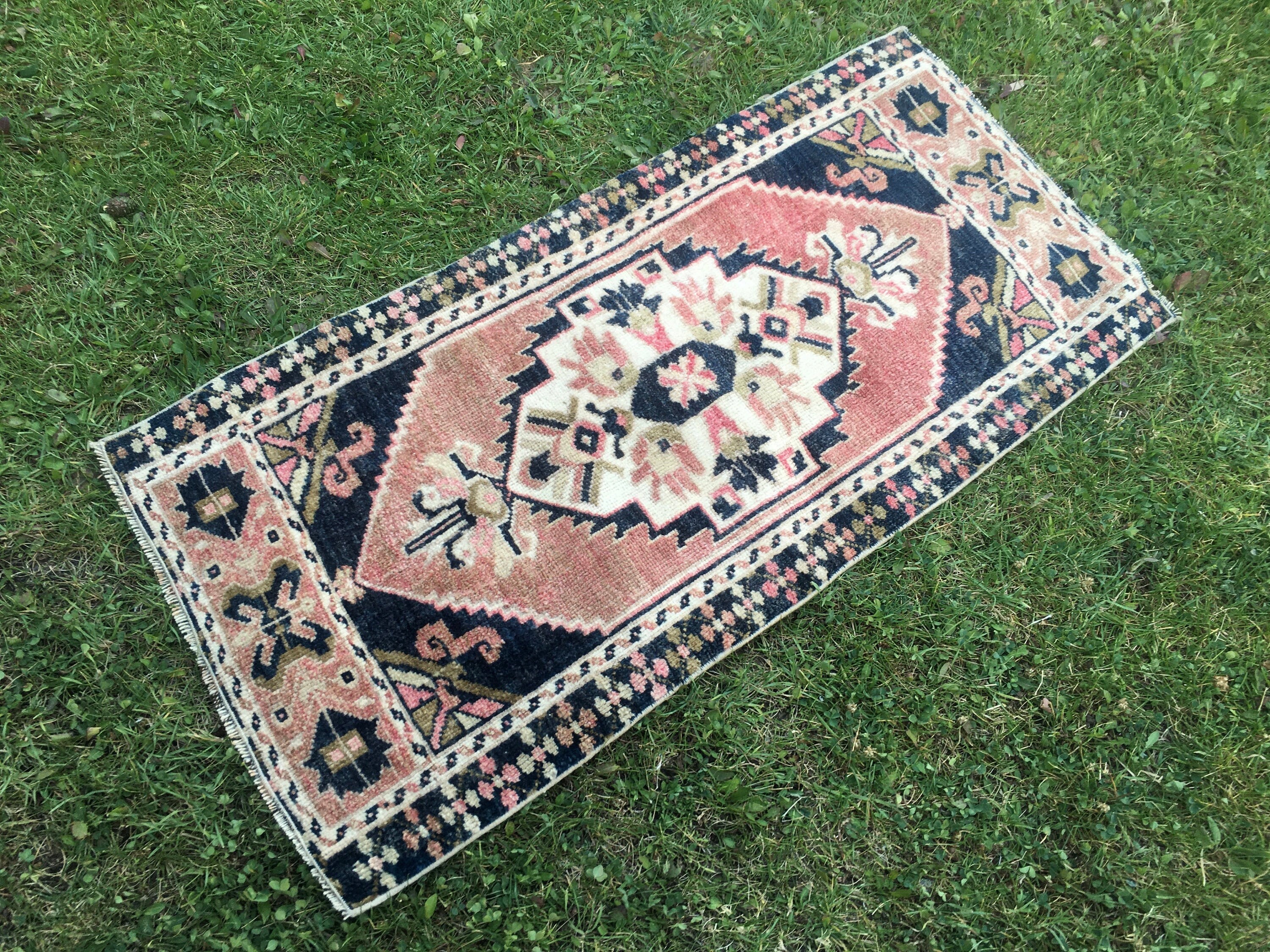 Small Vintage RugPersian Door Mat Rug Vintage Door Mat Etsy
