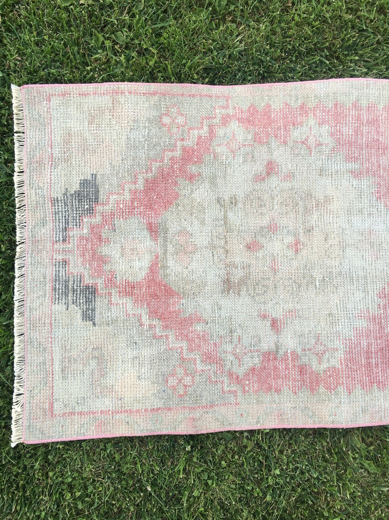 Turkish Runner Rugbeige Pink Grey Rug Runners for Etsy