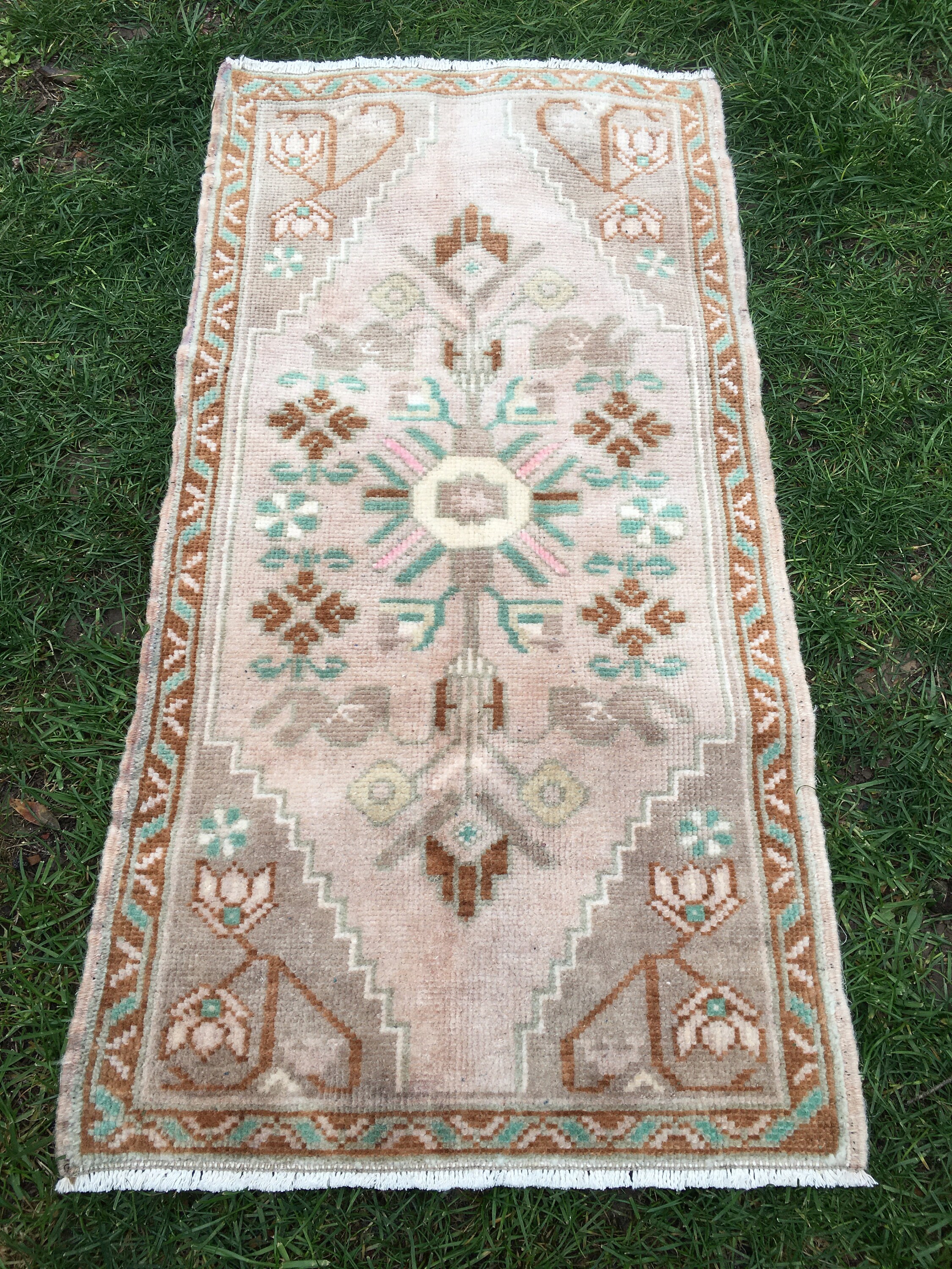 Small Turkish Rugsmall Handmade Rugsmall Vintage Rugsmall | Etsy