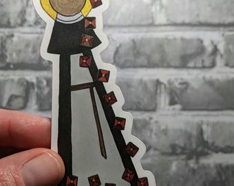 Saint Dominic, Catholic vinyl Saint Sticker, Confirmation gift for teen, Easter gift for Catholic, colorful modern religious sticker