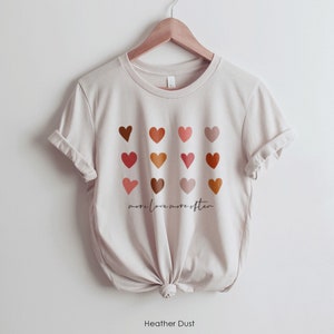 More Love More Often Heart Graphic Tee Shirt for Women | Oversized T-Shirt| Boho T-Shirt | Love Each other, 70s, Gift, Modern Retro Style