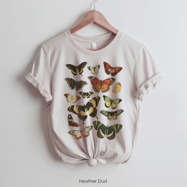 Vintage Style Butterfly Graphic Tee Shirt for Women | Oversized T-Shirt | Boho Shirt Monarch Butterfly Lover Shirt | T-Shirt | Gift