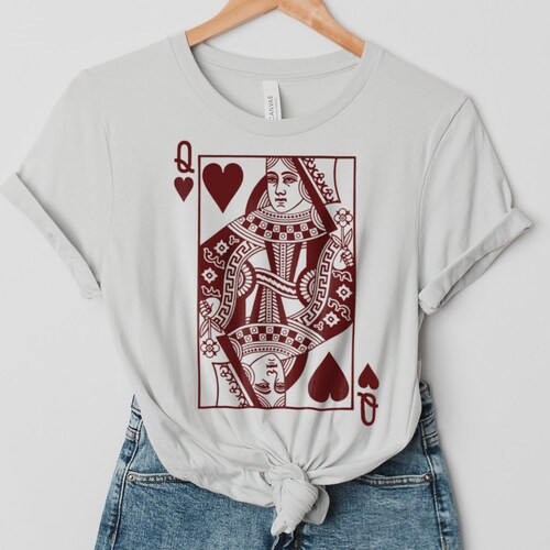 Queen Of Hearts Oversized Long Sleeve Tee
