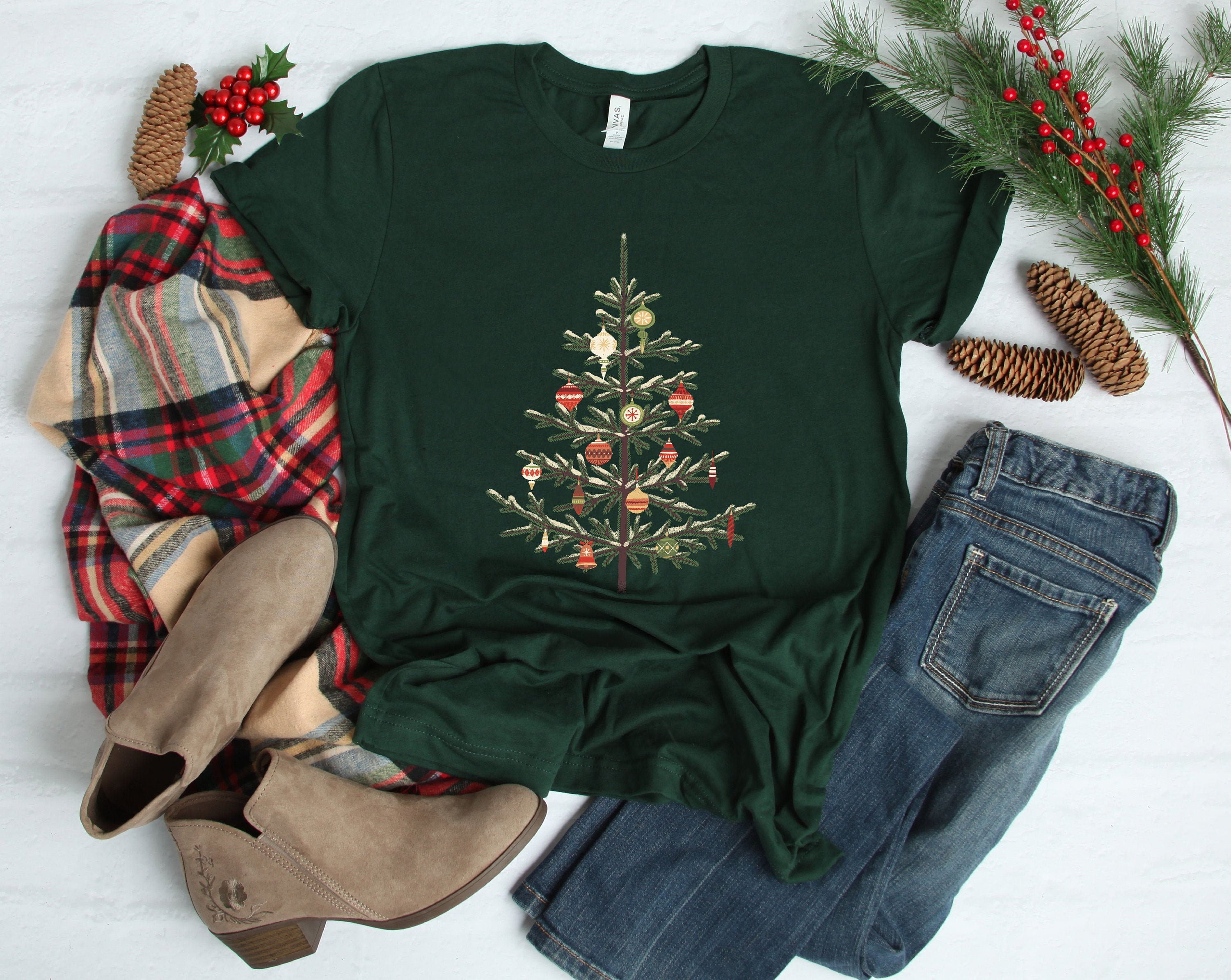 Christmas Shirt Christmas Tree Fresh Farm Tshirt Etsy