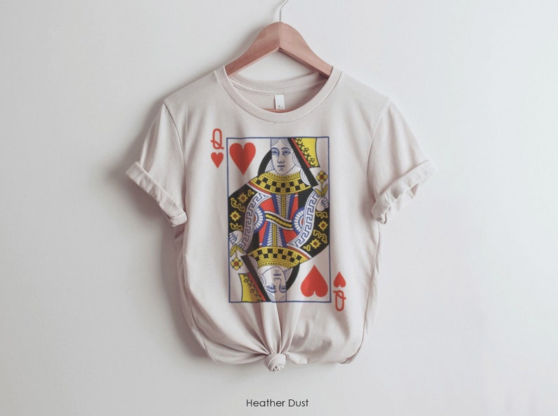 Queen of Hearts Graphic Tee Shirt for Women | Oversized Style Women's T-Shirt Vintage Feminist Tee | Playing Cards | tshirt | Gift for her 