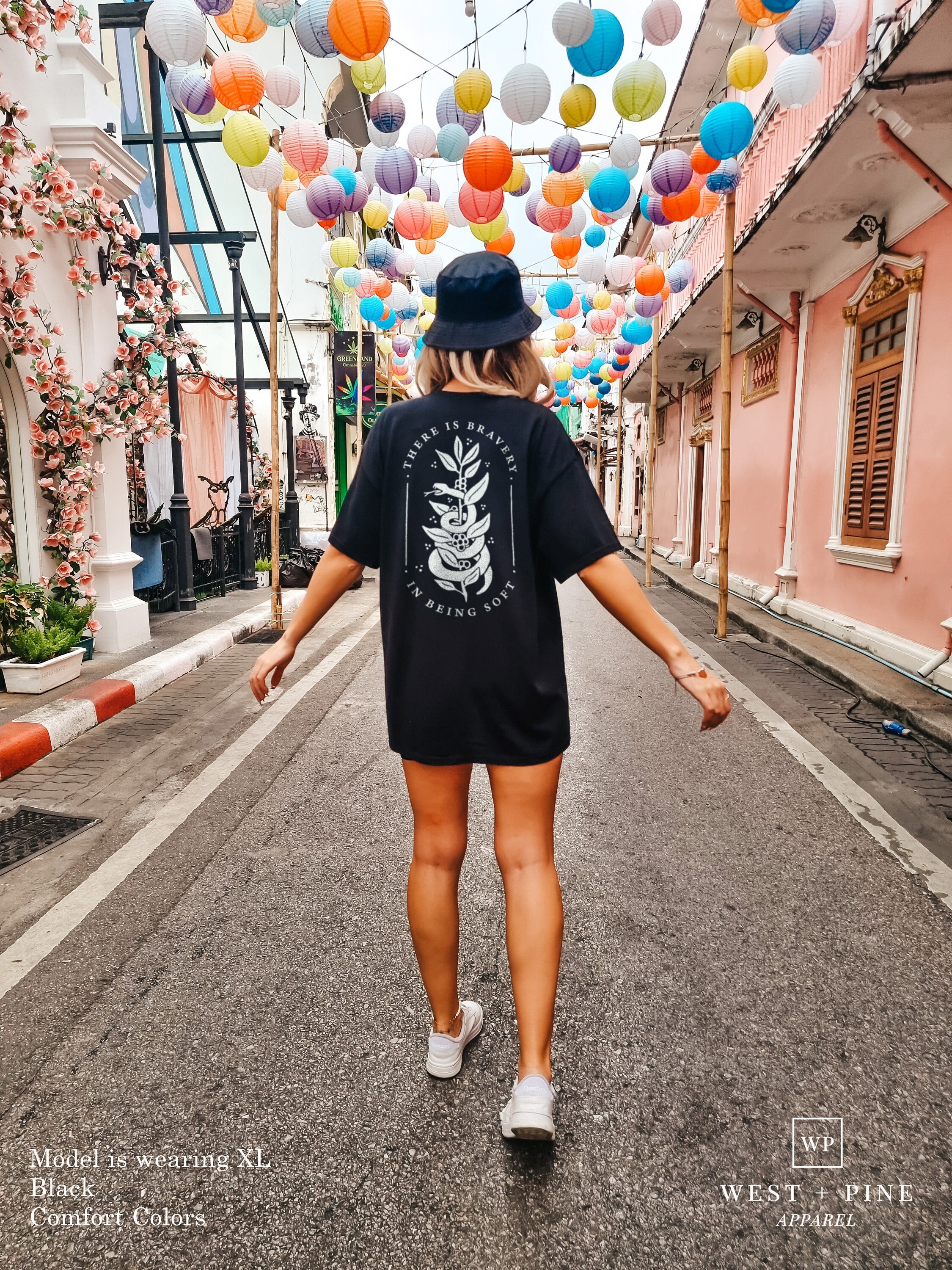 Graphic Tshirt | Self Love Shirt | Its Brave to Be Soft | Snake Shirt, Mental Health, Positive, Aesthetic Clothing Oversized Comfort Colors