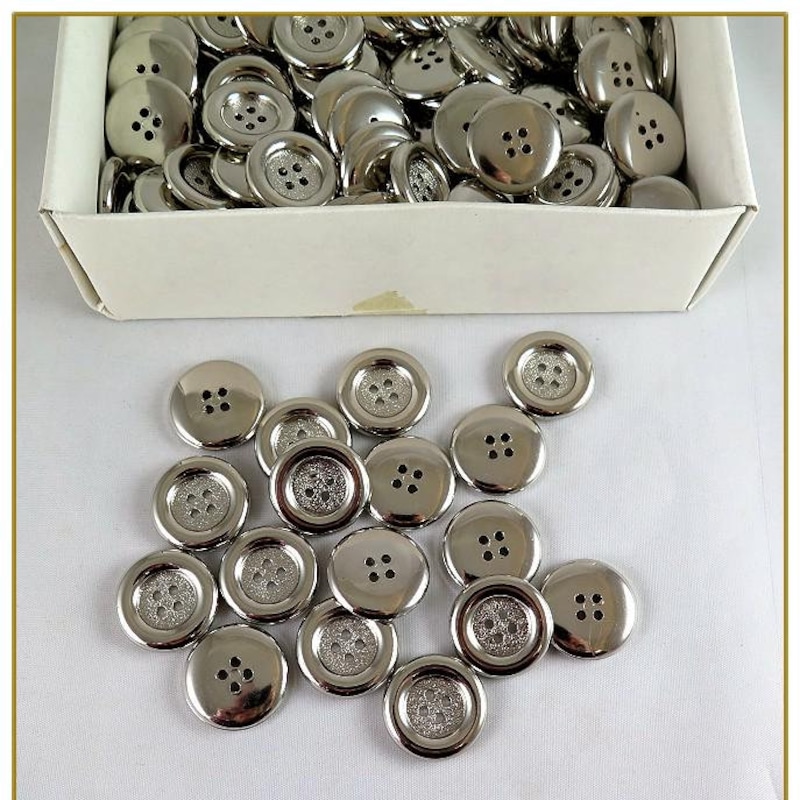 Silver Buttons - Etsy