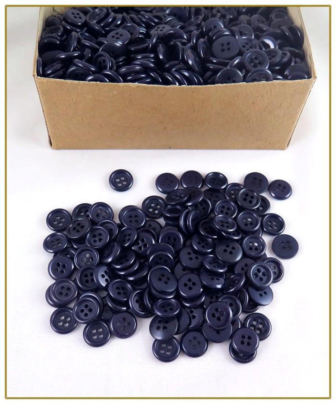 Vintage Solid Navy-blue Buttons, 4 Hole, Size 5/8 Inch, 100 Buttons. - Etsy