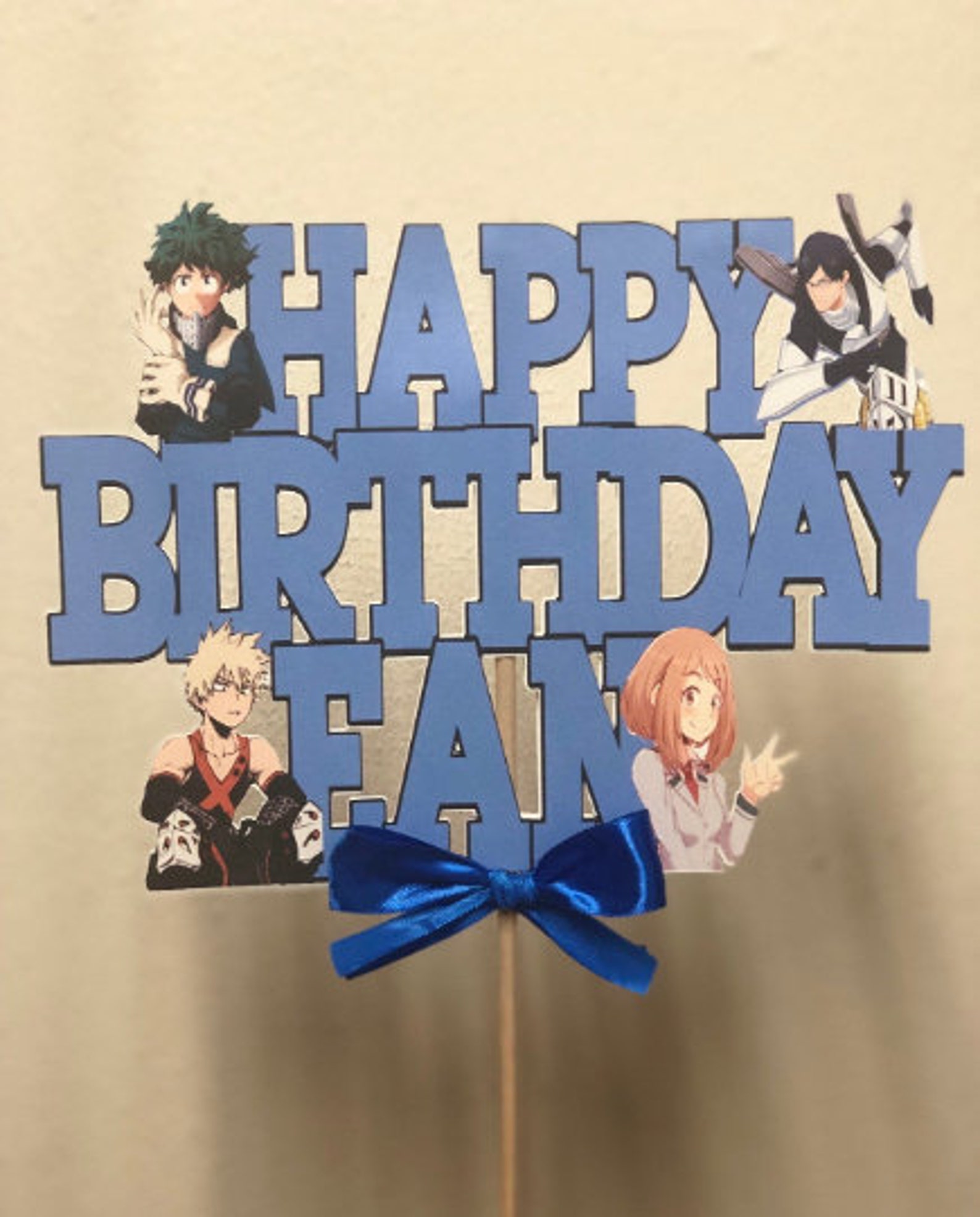 My hero academia personalized cake topper in any color | Etsy