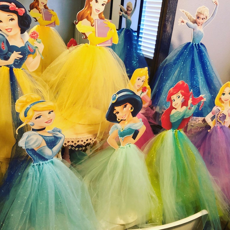 Disney Princesses Tulle Centerpieces 16 Inches Tall 1 per Etsy