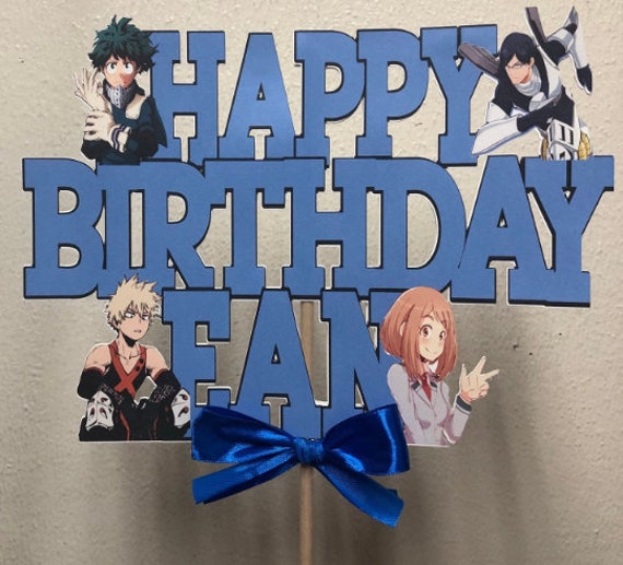 My Hero Academia Personalized Cake Topper in Any Color | Etsy