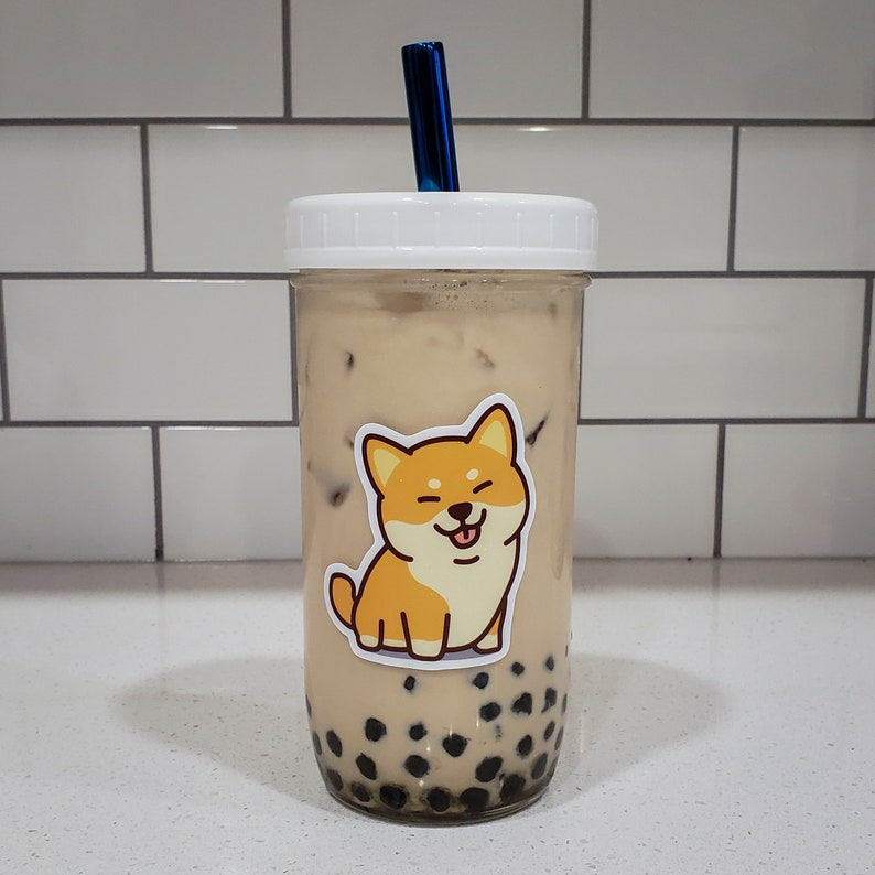 Eco-Friendly Reusable Glass Boba Tea Cup with Stainless Steel | Etsy