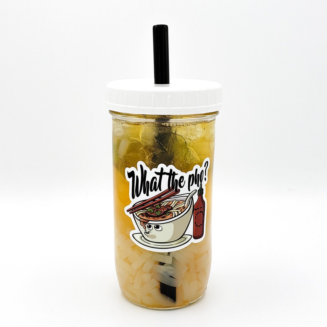 Ecofriendly Reusable Glass Boba Tea Cup With Stainless Steel Etsy