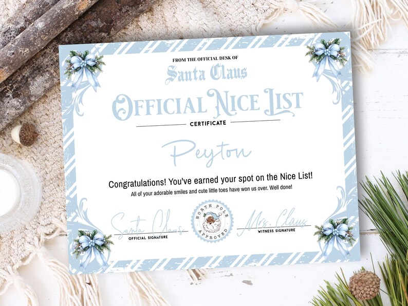 Baby's First Christmas Letter From Black Santa Bundle: Baby Blue, Nice ...