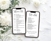 Digital Wedding Itinerary Template – Destination Wedding Schedule & Order of Events Program for Couples, Weekend Wedding Timeline